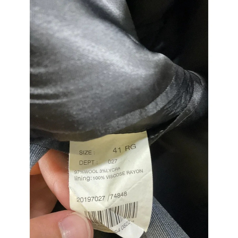 Brooks Brothers 346 Blazer Mens 41R Gray 97% Wool Stretch Sport Coat 2 Button Cl